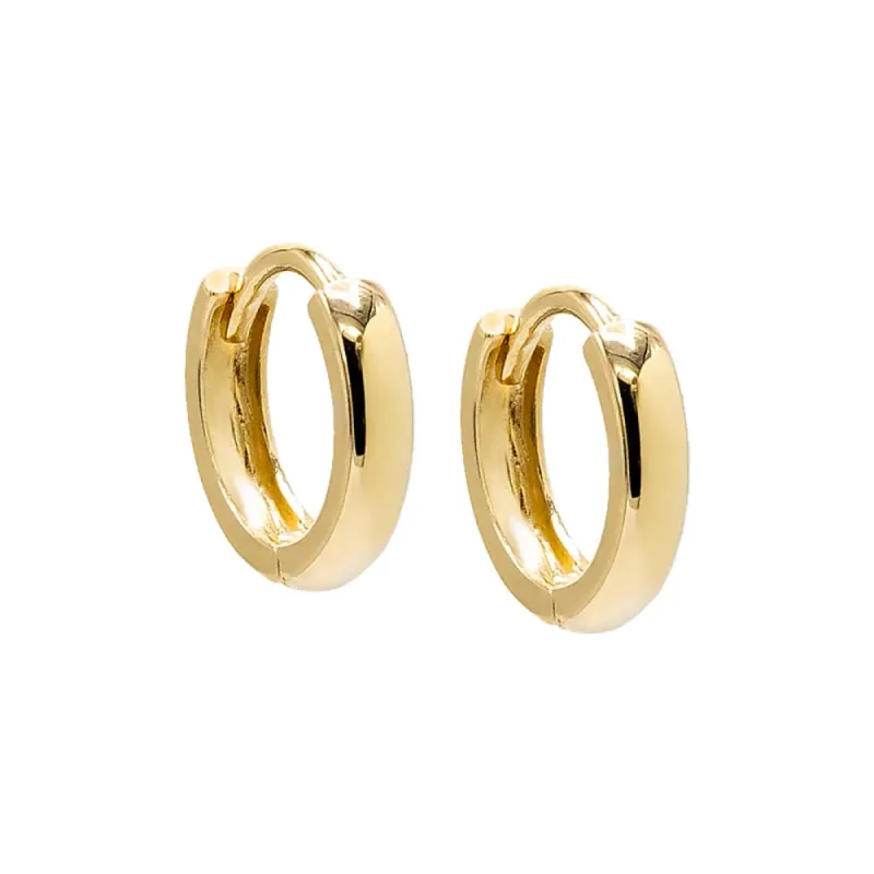 Tiny Wide Solid Cartilage Huggie Earring 14K sold by Adina Eden's