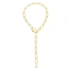 Chunky Toggle Link Pearl Lariat Necklace sold by Adina Eden's