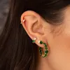 Double Heart CZ Stud Earring sold by Adina Eden's