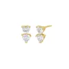 Double Heart CZ Stud Earring sold by Adina Eden's