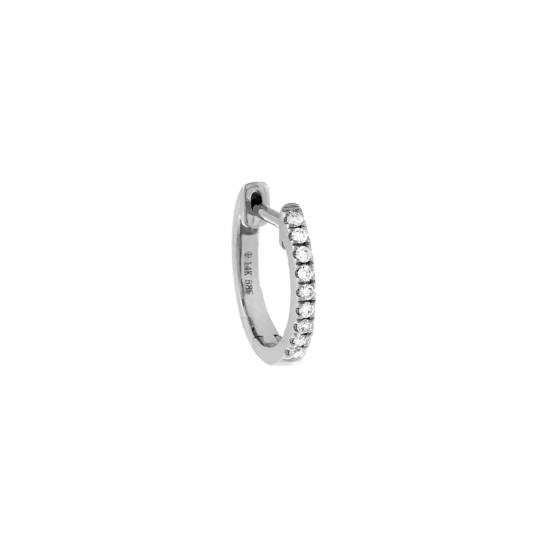 Diamond Cartilage Huggie Earring 14K sold by Adina Eden's product image thumbnail 3
