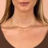 Wide Bar x Singapore Chain Necklace 14K sold by Adina Eden's