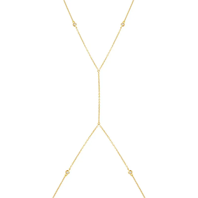 CZ Station Body Chain sold by Adina Eden's