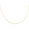 Wide Bar x Singapore Chain Necklace 14K sold by Adina Eden's
