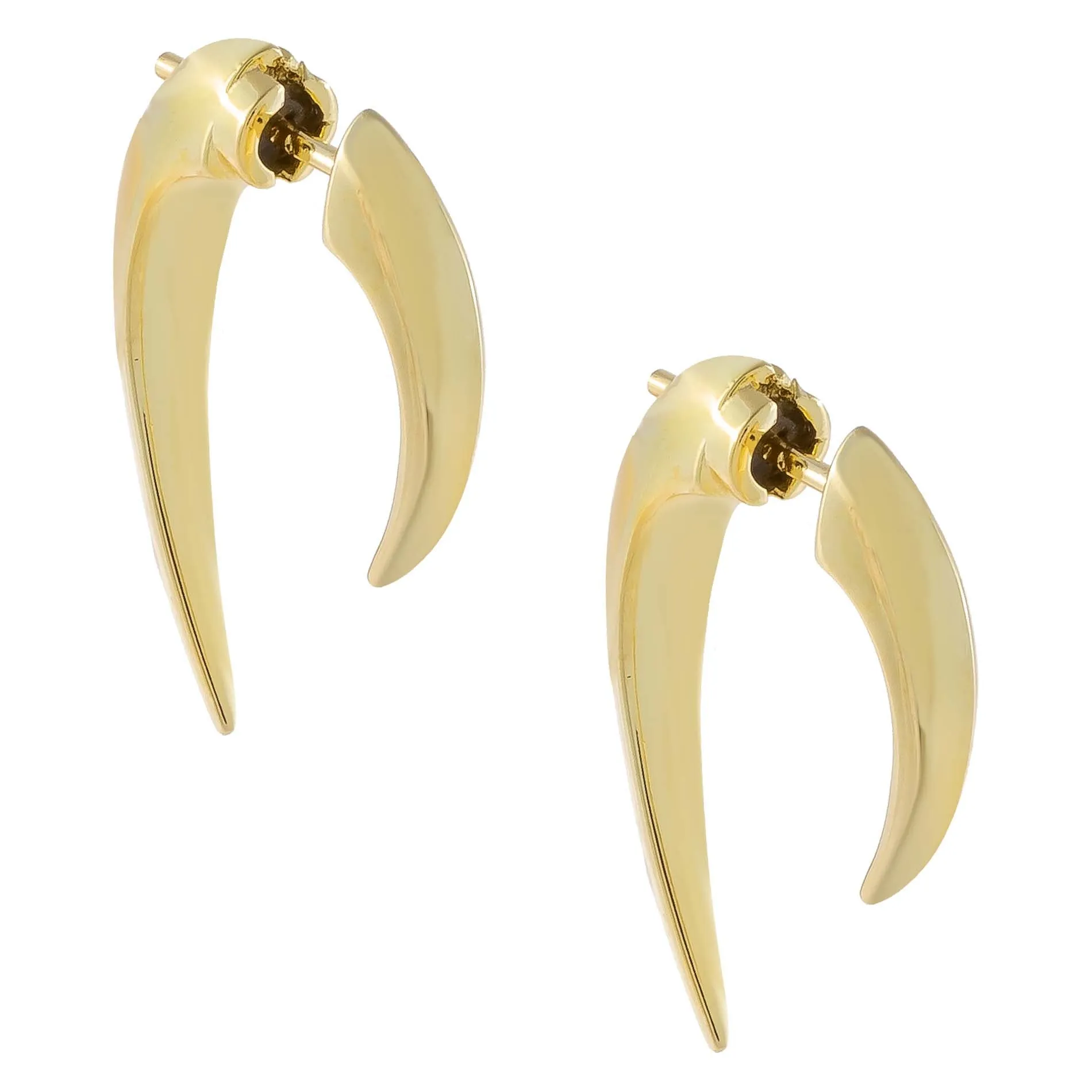 Solid Double Spike Stud Earring sold by Adina Eden's