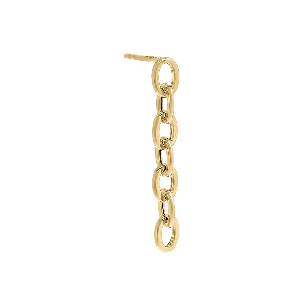 Chunky Chain Link Drop Down Stud Earring 14K sold by Adina Eden's product image thumbnail 3