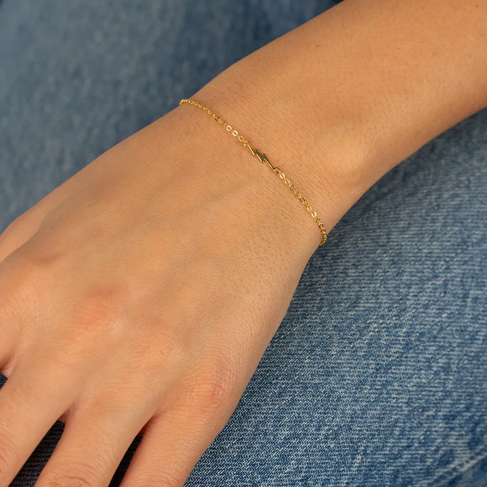 Mini Solid Lightning Bolt Bracelet sold by Adina Eden's product image thumbnail 2