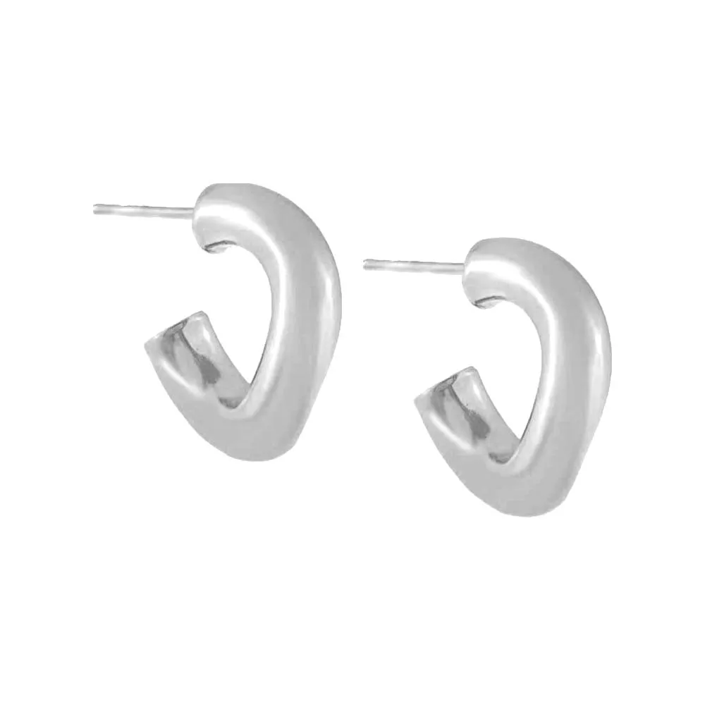 Curved Tube Hoop Earring sold by Adina Eden's product image thumbnail 5