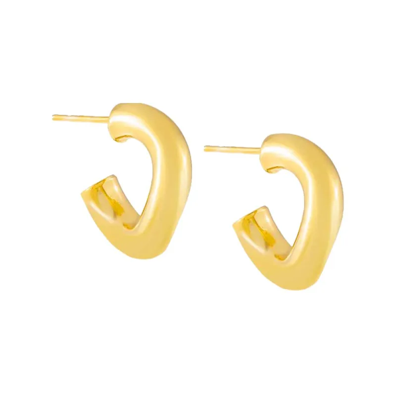 Curved Tube Hoop Earring sold by Adina Eden's