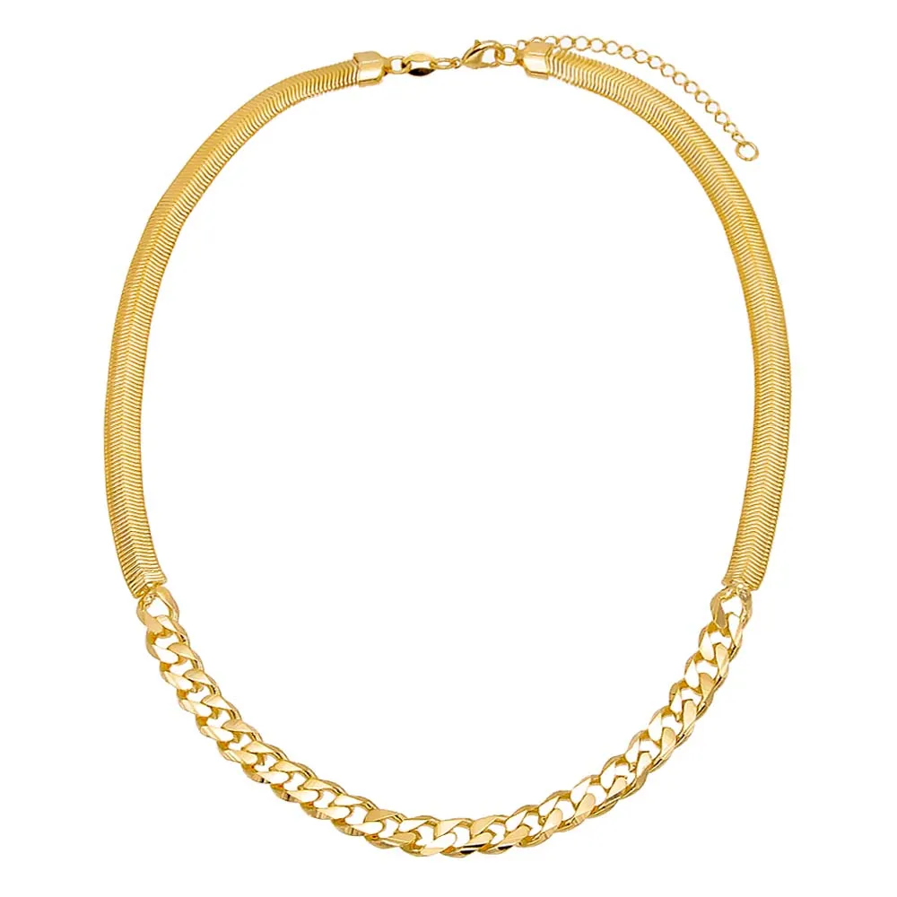 Chunky Vintage Snake X Cuban Chain Necklace sold by Adina Eden's product image thumbnail 3