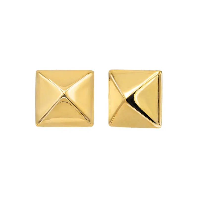 Solid Square Spike Stud Earring sold by Adina Eden's