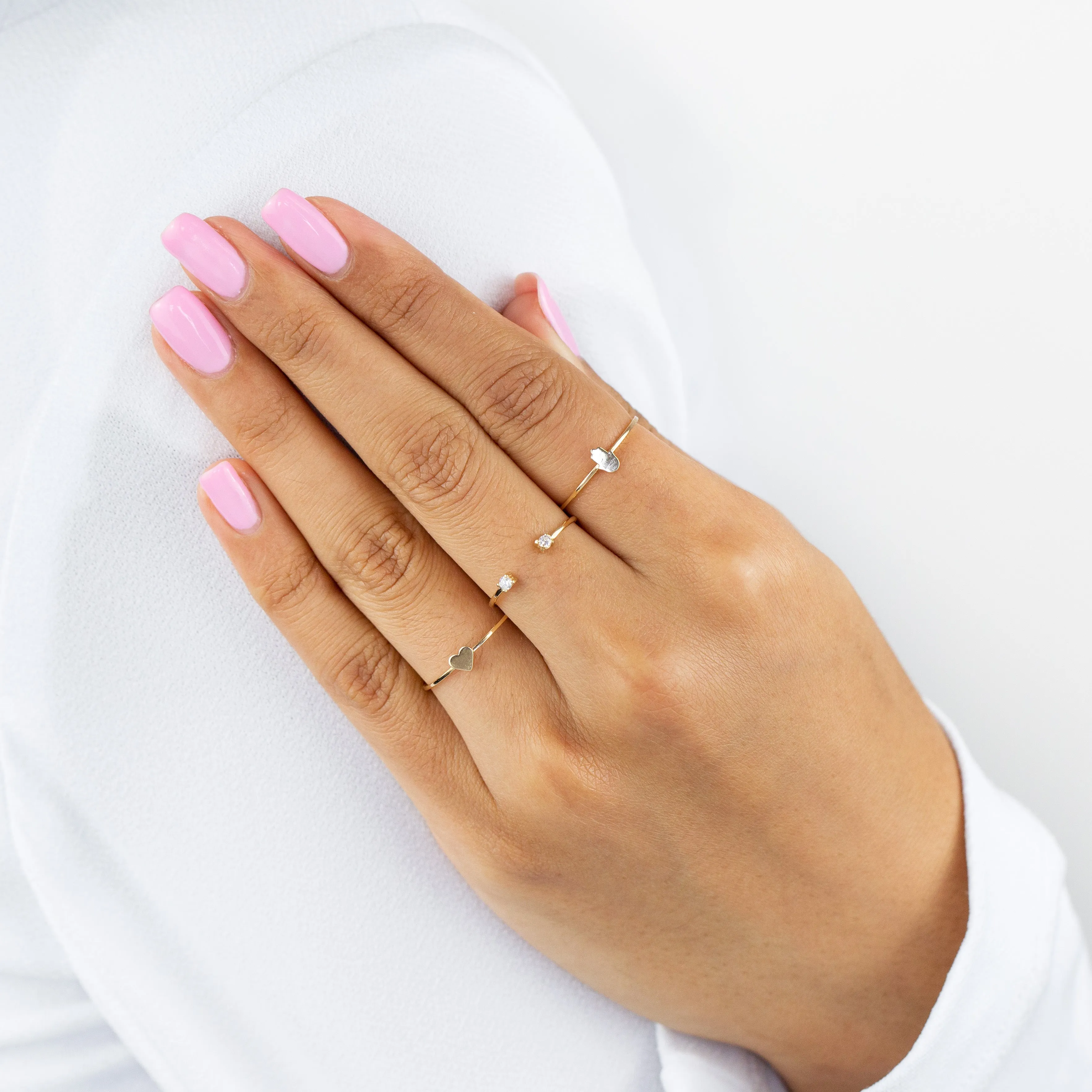 Mini Heart Ring 14K sold by Adina Eden's product image thumbnail 2