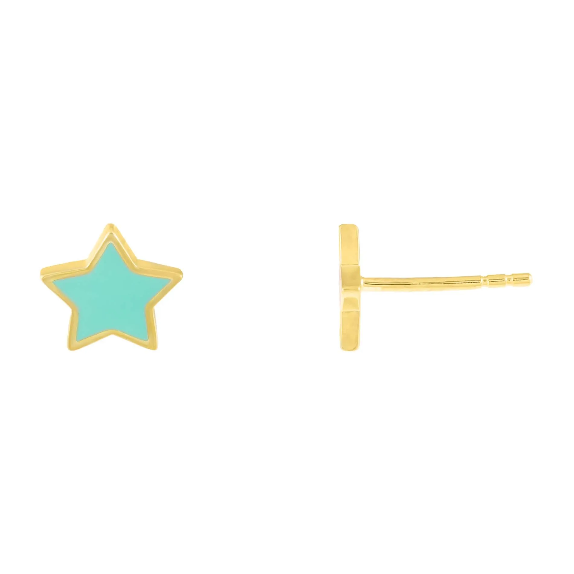 Enamel Star Stud Earring sold by Adina Eden's product image thumbnail 5