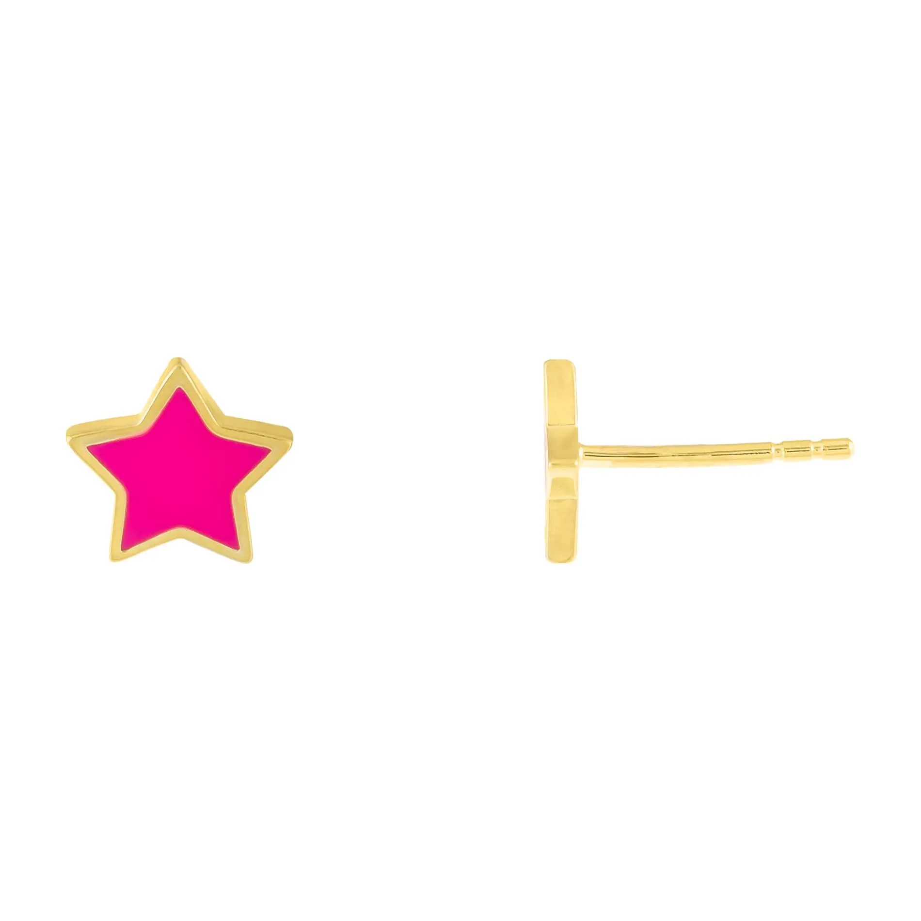 Enamel Star Stud Earring sold by Adina Eden's product image thumbnail 3