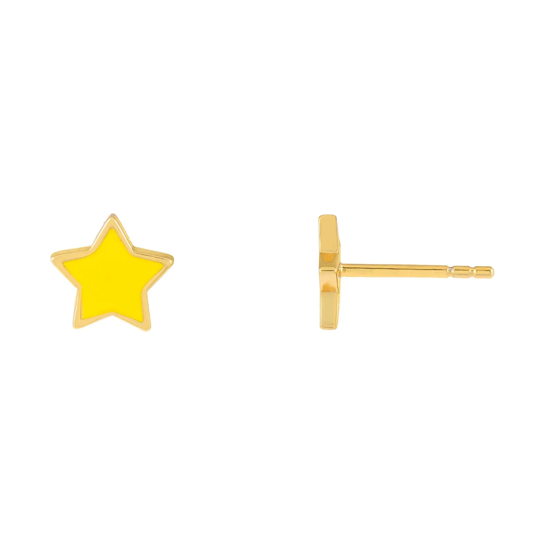 Enamel Star Stud Earring sold by Adina Eden's