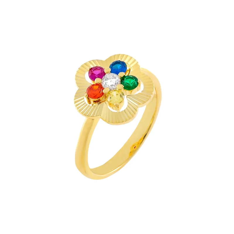 CZ Illusion Flower Ring sold by Adina Eden's