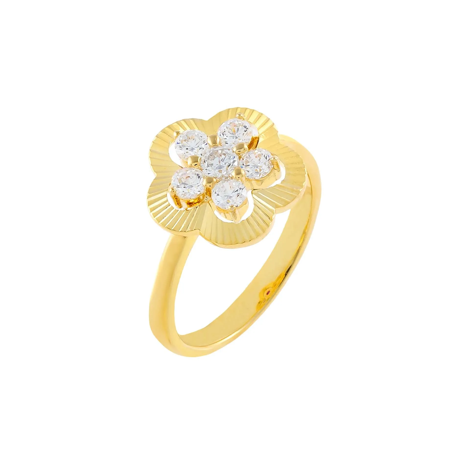 CZ Illusion Flower Ring sold by Adina Eden's product image thumbnail 4