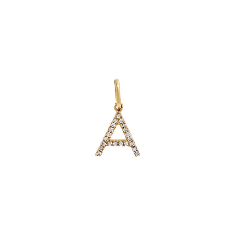 Diamond Initial Charm 14K sold by Adina Eden's