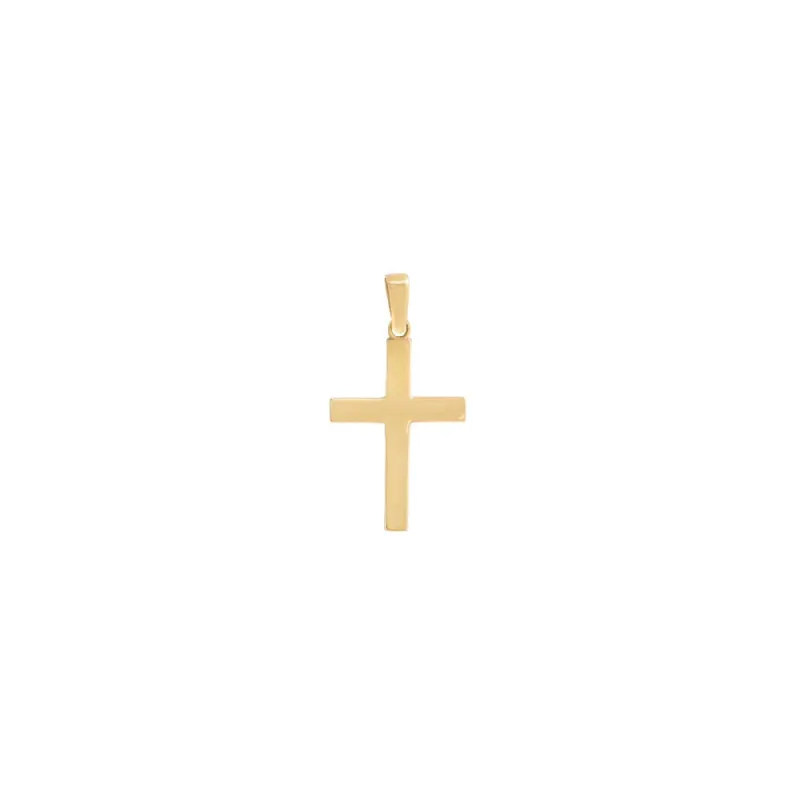 Solid Cross Necklace Charm 14K sold by Adina Eden's