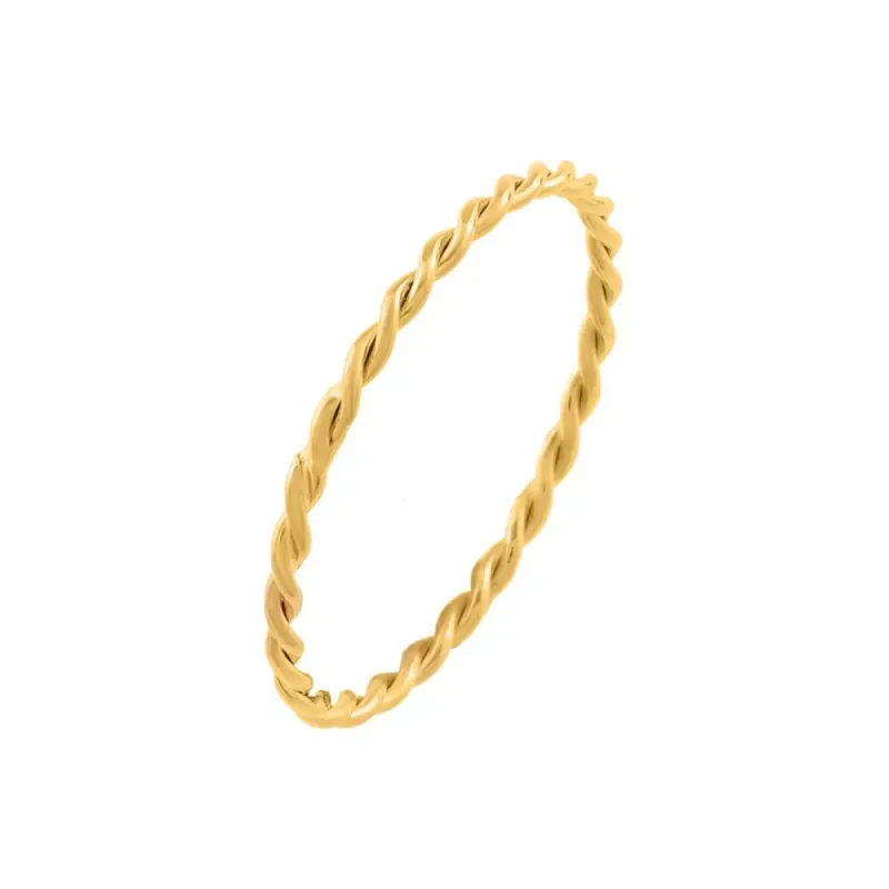 Thin Twisted Ring 14K sold by Adina Eden's