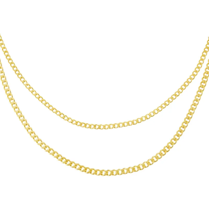 Double Chain Cuban Necklace sold by Adina Eden's