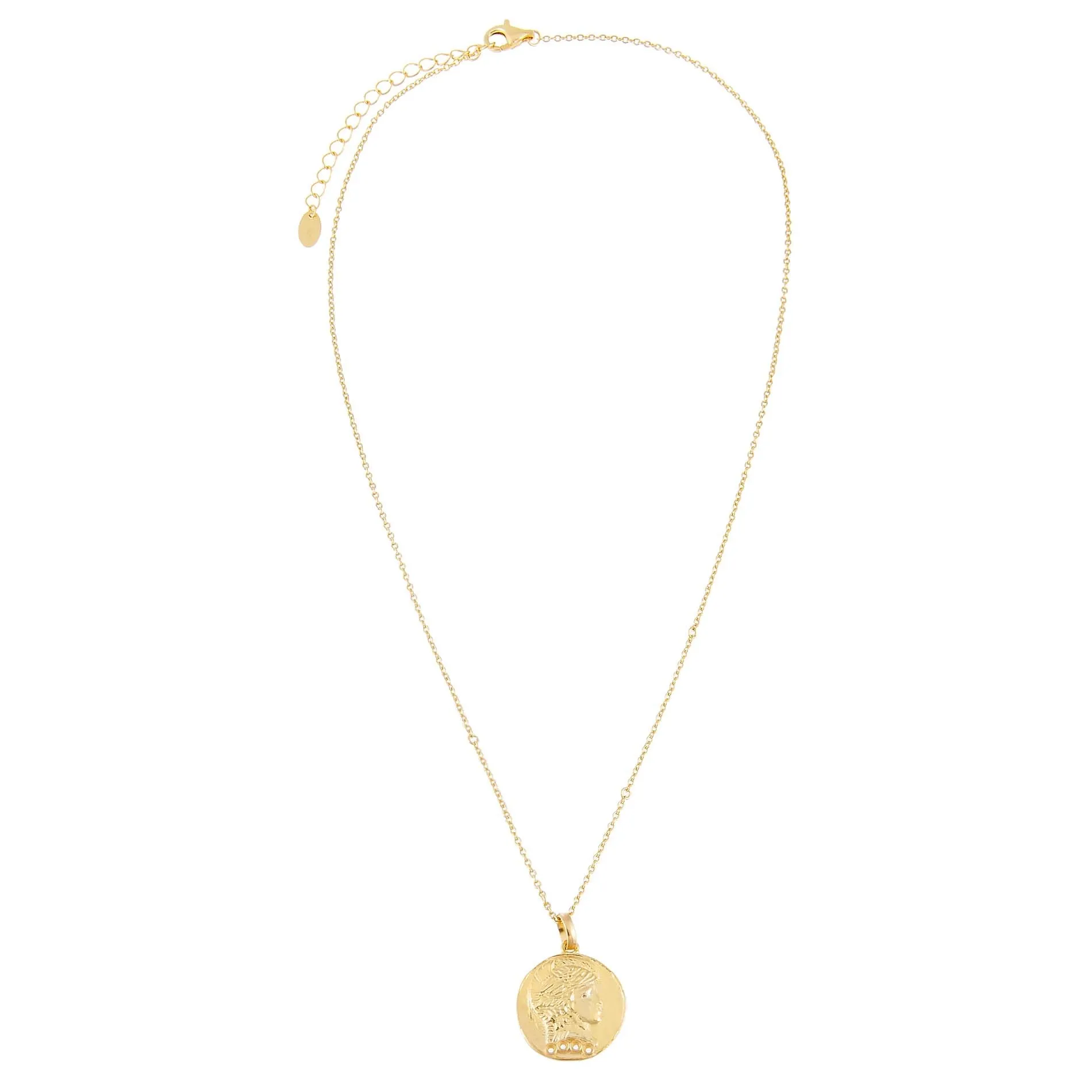 CZ Vintage Coin Necklace sold by Adina Eden's product image thumbnail 2