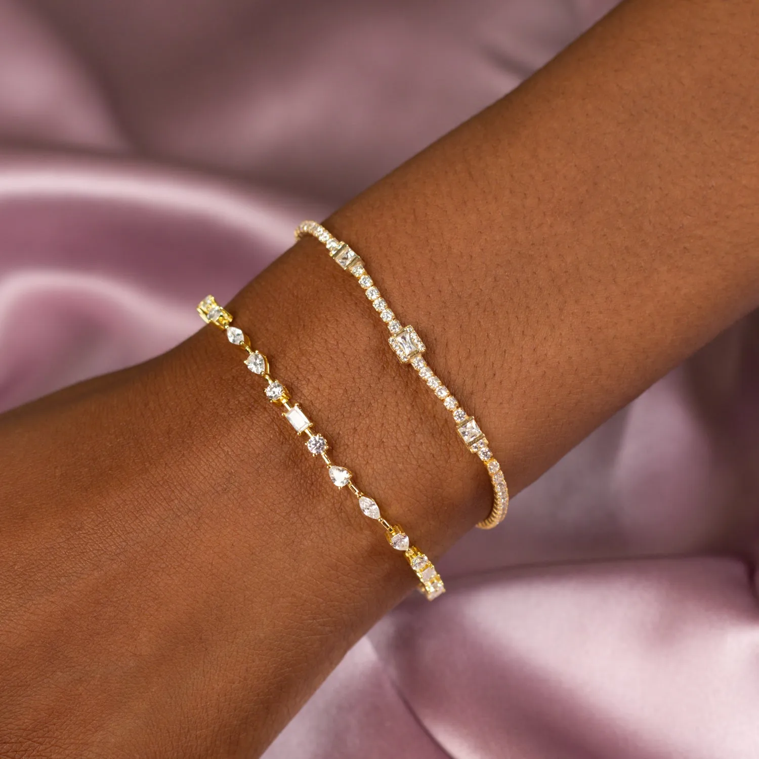 Multi CZ Stone Bracelet sold by Adina Eden's product image thumbnail 2