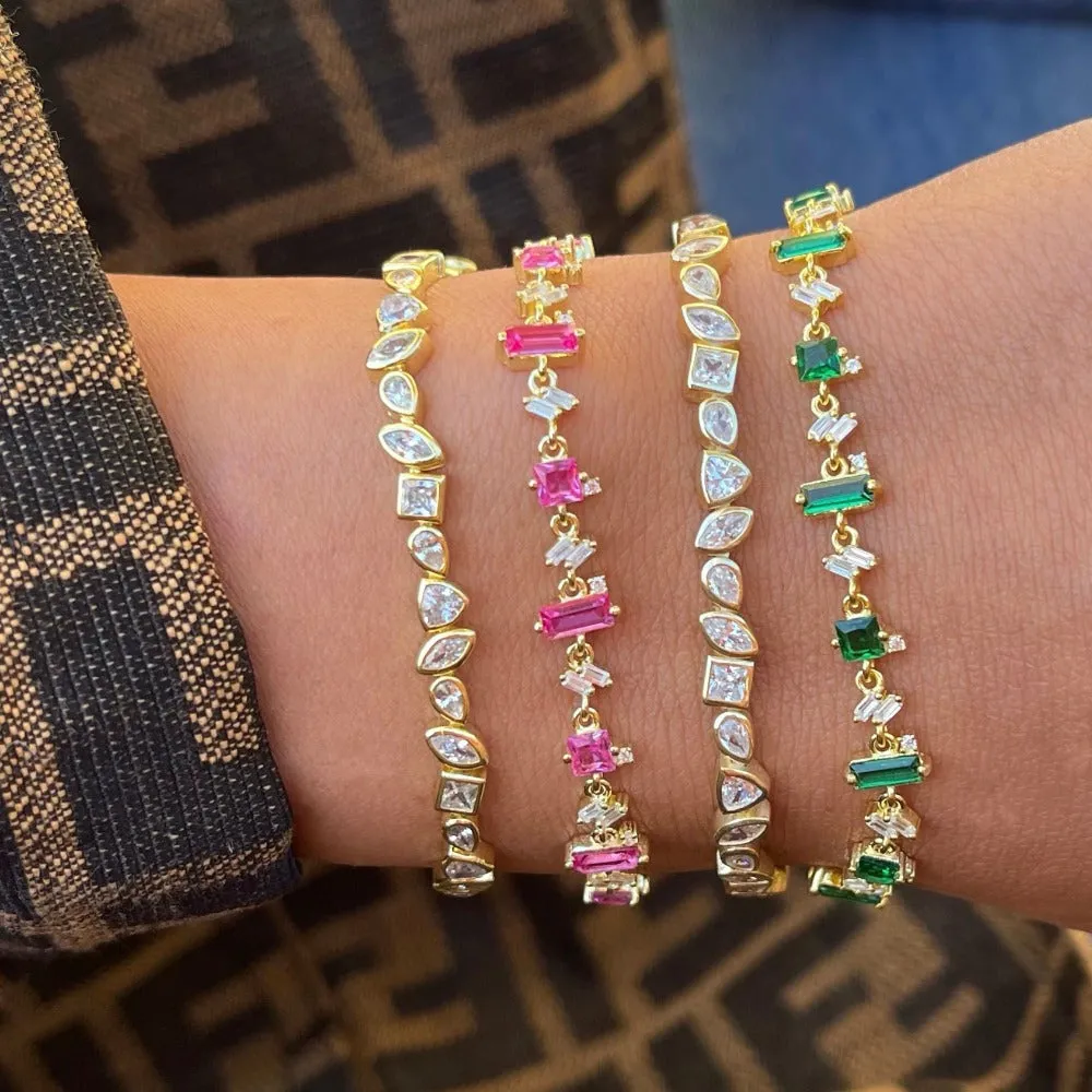 Multi CZ Stone Bracelet sold by Adina Eden's product image thumbnail 3