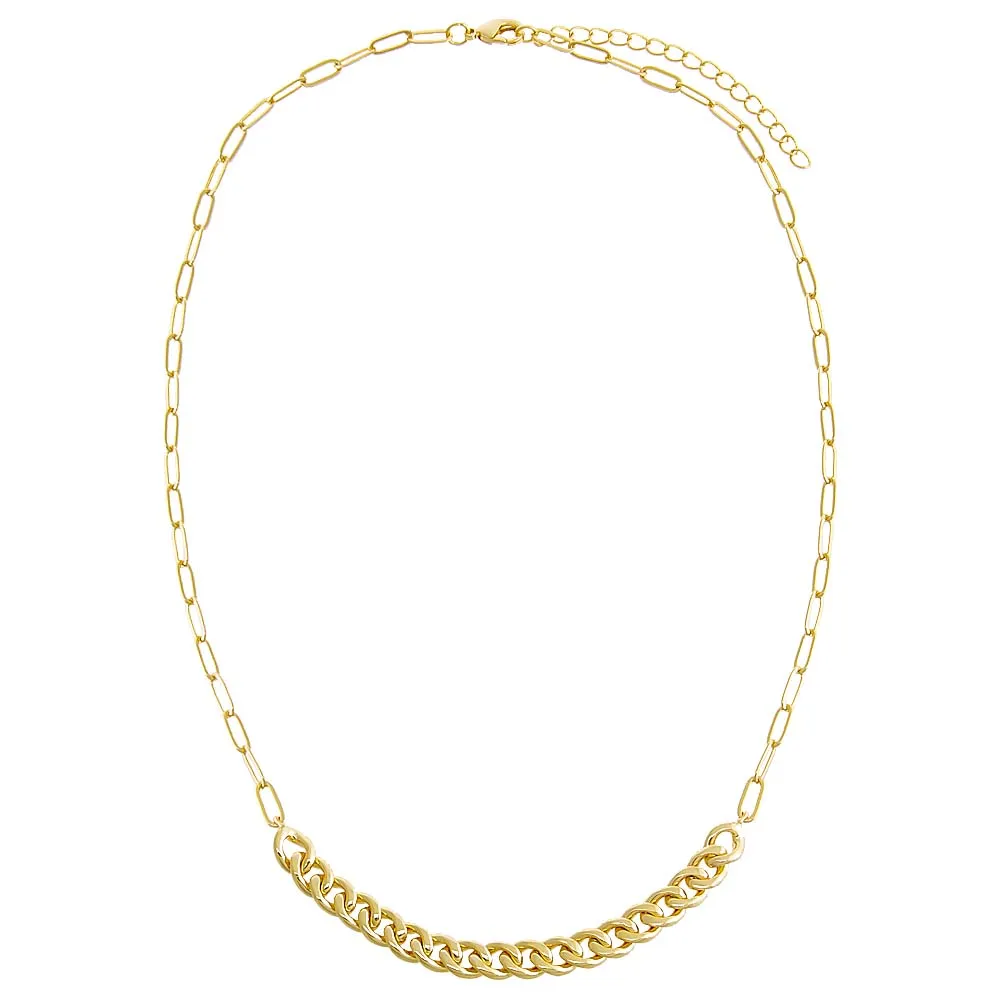 Cuban X Paperclip Link Necklace sold by Adina Eden's product image thumbnail 3