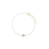 Diamond Pave Round Pendant Bracelet 14K sold by Adina Eden's