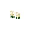Colored Triple Dangling Baguette Stone Earring sold by Adina Eden's