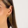 Colored Triple Dangling Baguette Stone Earring sold by Adina Eden's