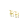 Colored Triple Dangling Baguette Stone Earring sold by Adina Eden's