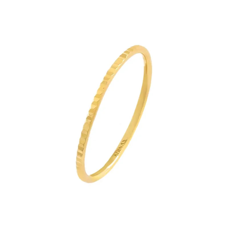 Thin Hammered Ring 14K sold by Adina Eden's