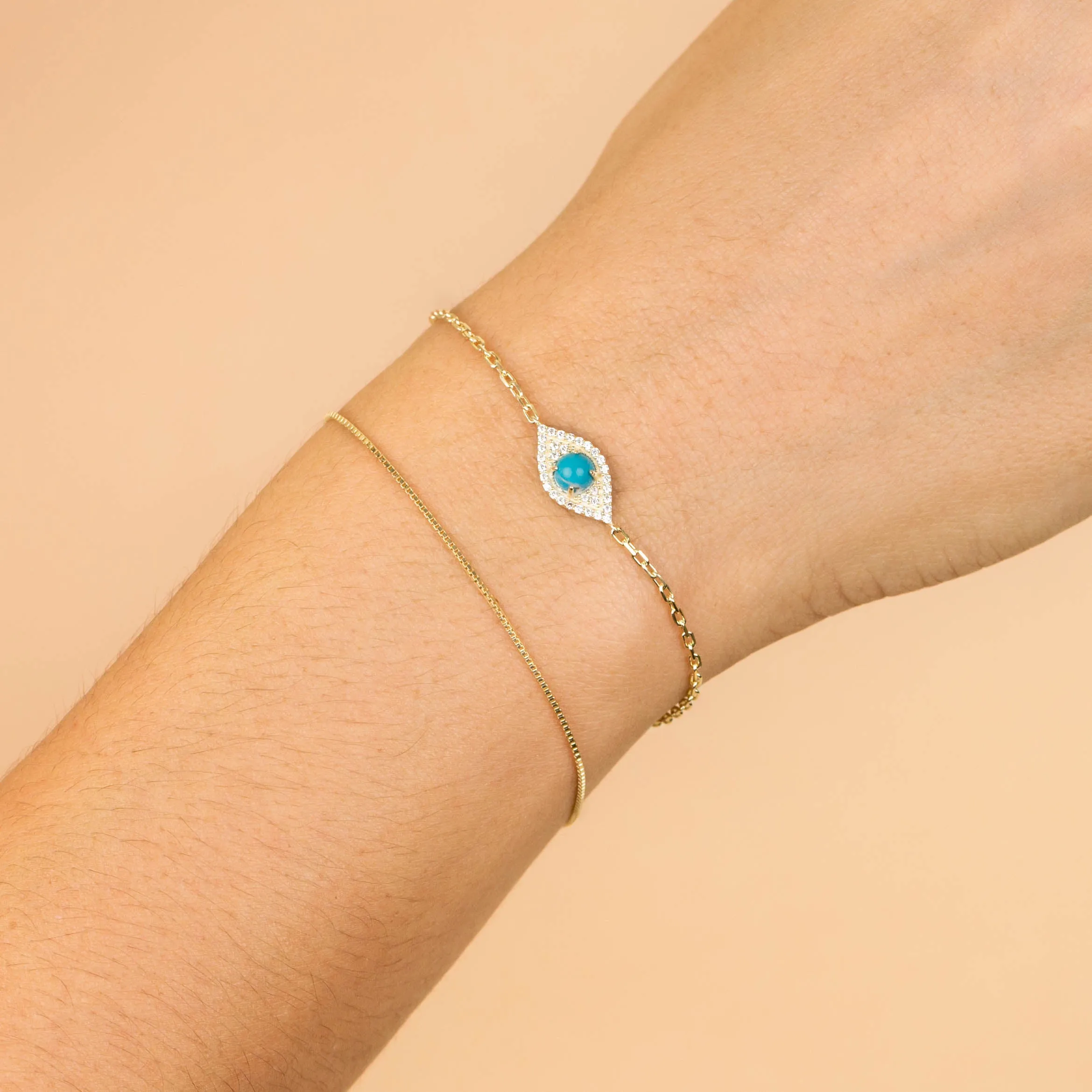 Thin Box Chain Bracelet sold by Adina Eden's product image thumbnail 2