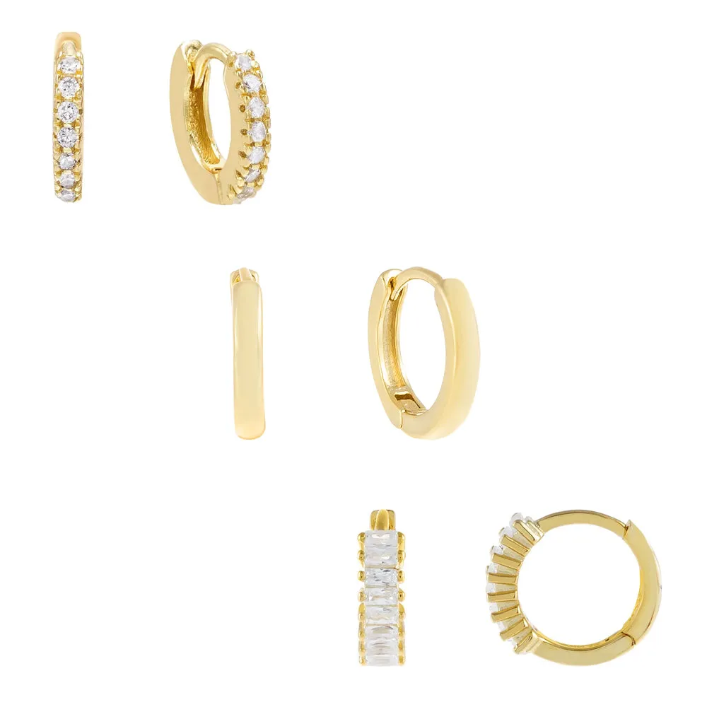 The Ultimate Huggie Earring Combo Set sold by Adina Eden's