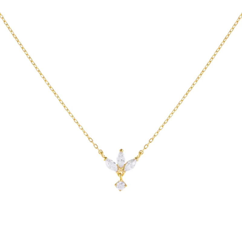 CZ Marquise Drop Necklace sold by Adina Eden's