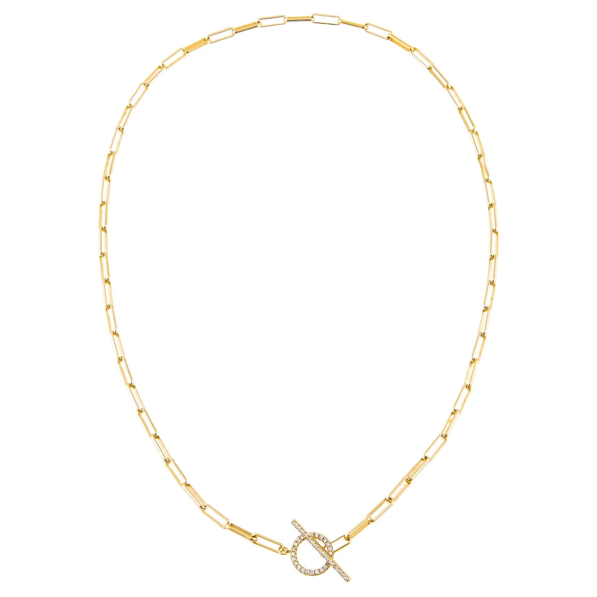 Pavé Toggle Link Necklace sold by Adina Eden's product image thumbnail 3