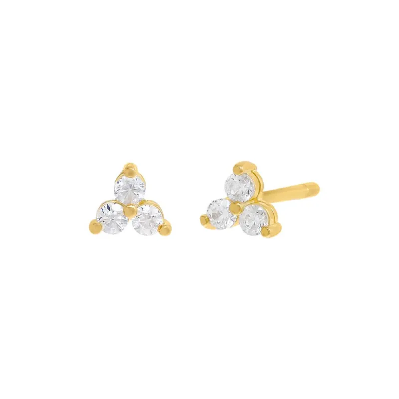 Tiny CZ Cluster Stud Earring sold by Adina Eden's