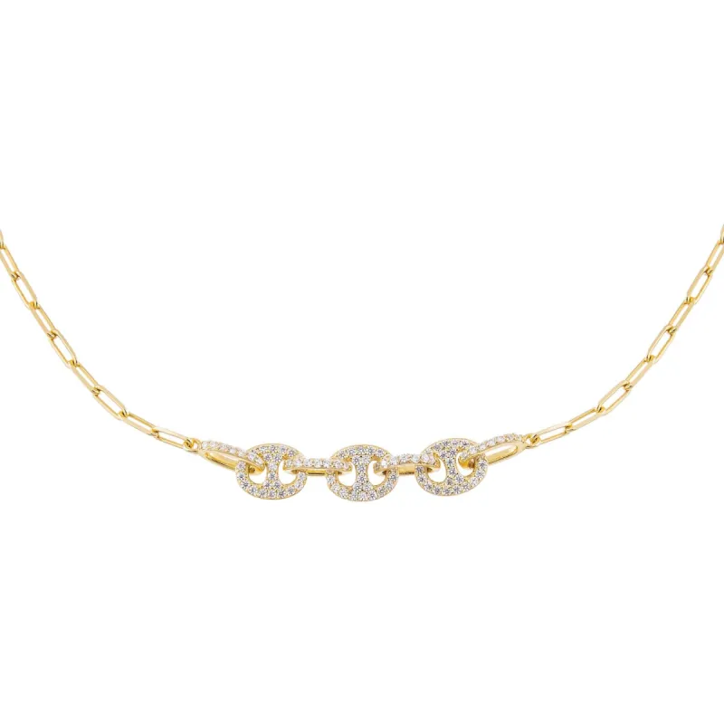 Pavé Mariner Link Choker sold by Adina Eden's
