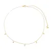 Mini Dangling CZ & Beaded Ball Choker sold by Adina Eden's
