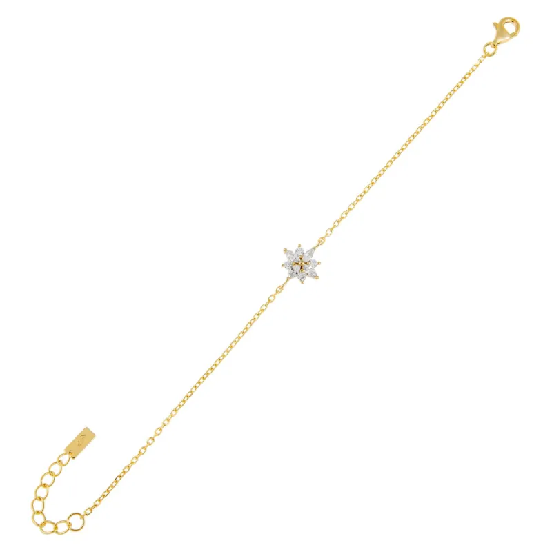 CZ Crystal Flower Bracelet sold by Adina Eden's