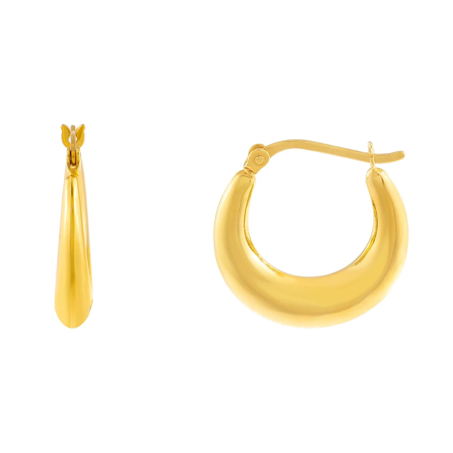Graduated Hollow Solid Hoop Earring sold by Adina Eden's product image thumbnail 4