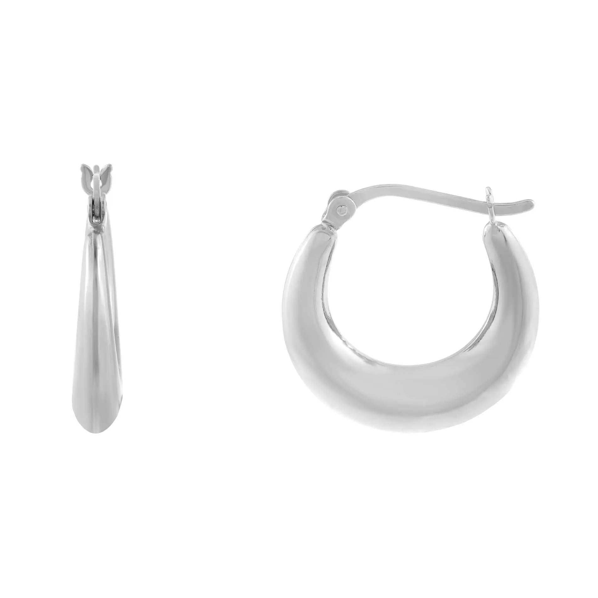 Graduated Hollow Solid Hoop Earring sold by Adina Eden's product image thumbnail 5