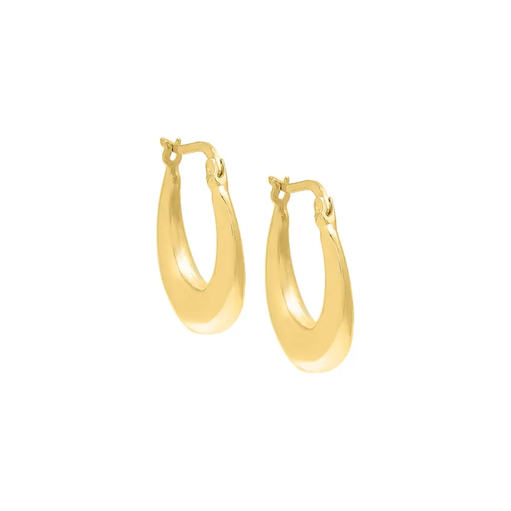 Graduated Hollow Solid Hoop Earring sold by Adina Eden's