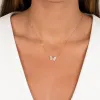 Mother Of Pearl Butterfly Necklace sold by Adina Eden's
