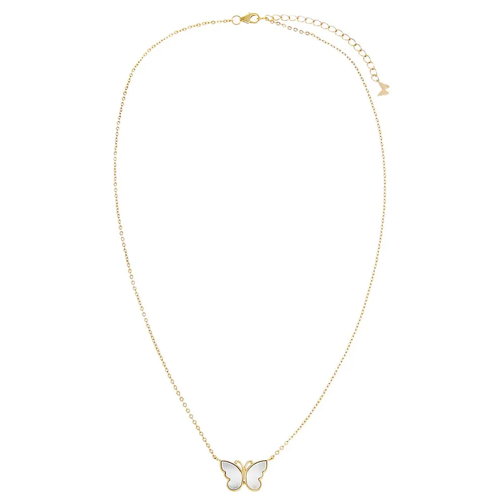 Mother Of Pearl Butterfly Necklace sold by Adina Eden's product image thumbnail 3