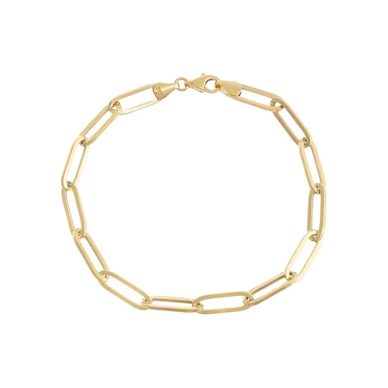 Large Paperclip Bracelet 14K sold by Adina Eden's