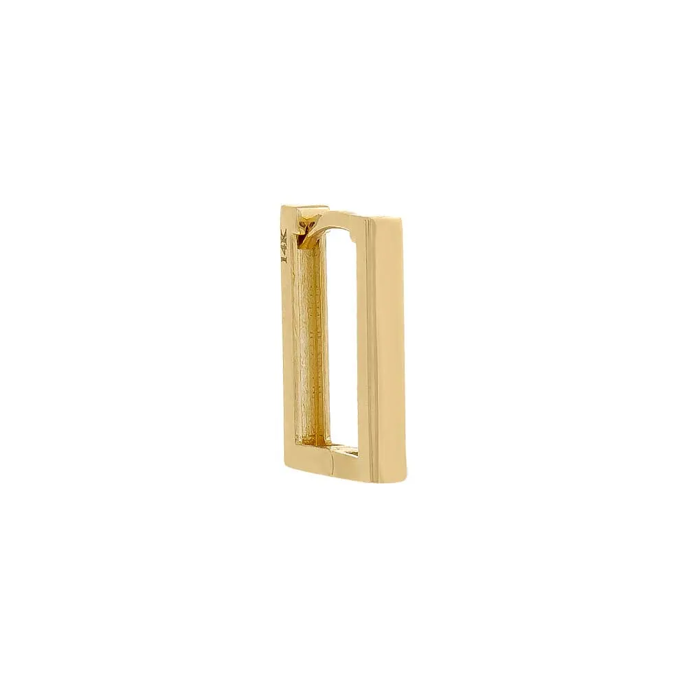 Solid Square Huggie Earring 14K sold by Adina Eden's product image thumbnail 3