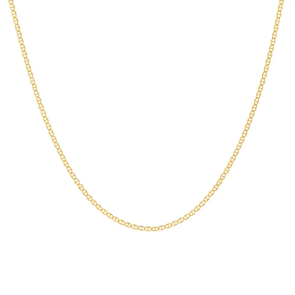 Flat Gucci Chain Necklace 14K sold by Adina Eden's